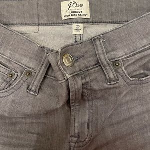 J.Crew High Rise Gray Skinny Jeans